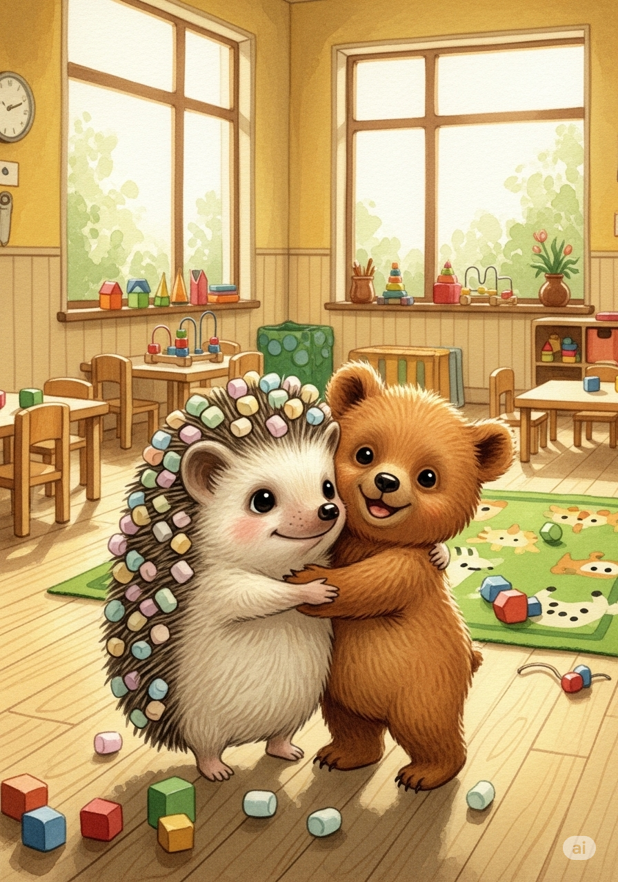 The Shy Hedgehog's Sweet First Day